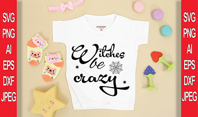 WITCHES BE CRAZY T-SHIRT DESIGN branding design illustration logo typography vector