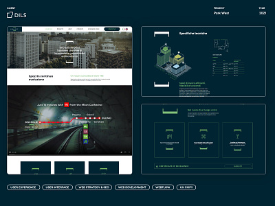 Park West Milano - Website Concept & Development branding design graphic design logo ui ux vector