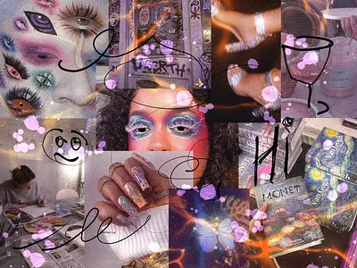 Collage branding collage colors design figures illustration procreate web