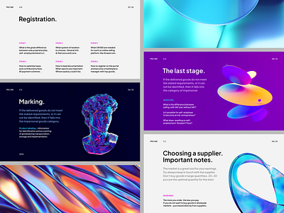 Presentation for Online Courses 3d animation bright business case gif gradient holographic landing learning logo marketing media neon online courses presentation sales stamp study wb