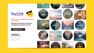 SkyLine Webcams Landing Redesign app design figma landing logo redesign skyline ui ux webcams