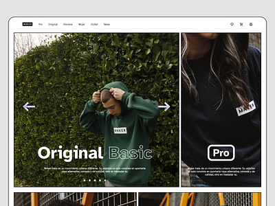 MNKER new design fashion home page shop web design wordpress