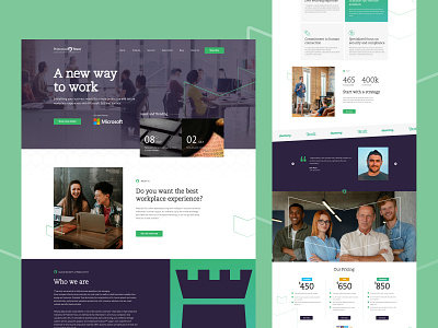 Protected trust landing page branding design ui ux website