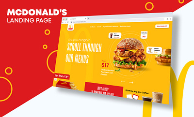 McDonald's LP Redesign branding design graphic design homepage landingpage mcdonalds redesign typography ui ux website