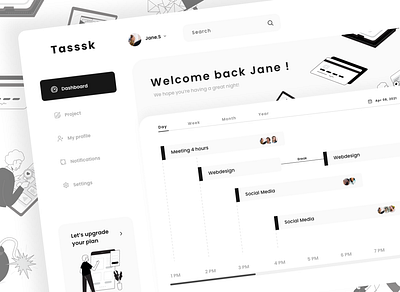 Black & White l Dashboard application blanck and white dashboard design graphic design interface ui ux