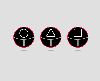 squid game icon design illustraion logo squid game vector