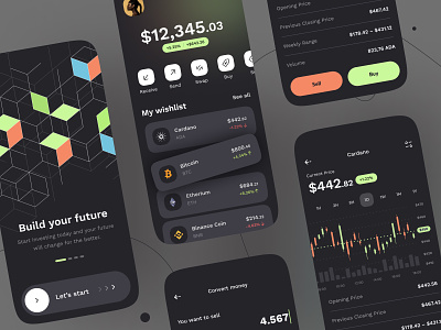 Crypto wallet - Mobile app app app design bitcoin blockchain crypto crypto currency cryptocurrency mobile app mobile app design mobile design mobile ui wallet