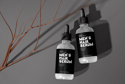 Men's Hair Serum Label Design amazon packaging app brand branding branding design cosmetics design design templates food label graphic design healthy food label illustration label design lipstick label logo product label design typography ui ux vector