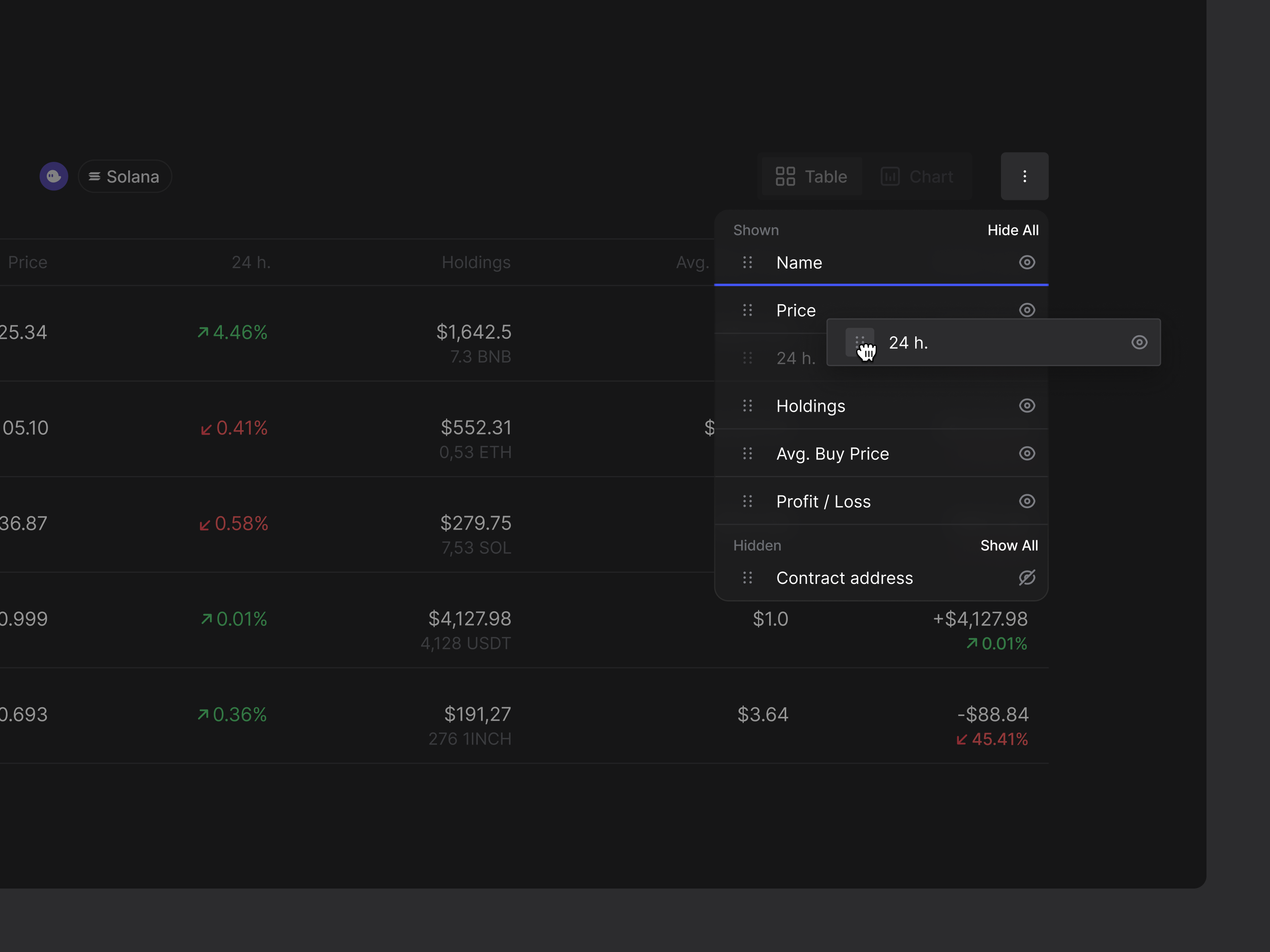 Dropdown Menu app clean crypto dark darktheme design dropdown interface minimal ui ux web3