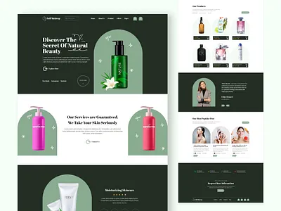 Full Makeup - Perfume, Cosmetics Store Shopify Theme branding cosmetic cosmetic stor design perfume perfume website ui ux website design