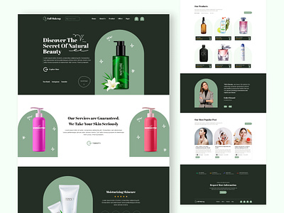 Full Makeup - Perfume, Cosmetics Store Shopify Theme branding cosmetic cosmetic stor design perfume perfume website ui ux website design