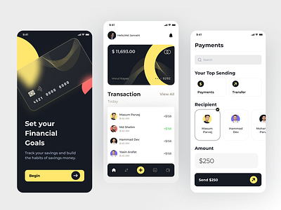 Finance Wallet Apps apps bank app banking banking app finance finance app financial app fintech fintech app investment minimal mobileappsdesign mobileuidesign modern ui stocks user interface