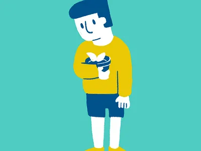 Planta y humano design illustration