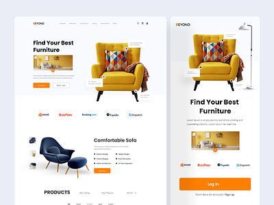 Furniture e-commerce website Design app branding e commerce ecommerce app furniture furniture app furniture landing page home decarote home page interface landing page minimal online shopping product web design