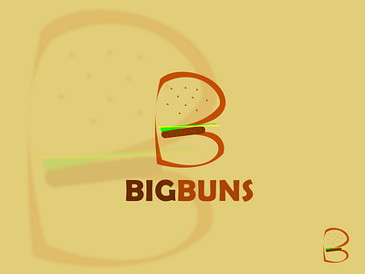 Burger joint logo design - BigBuns bigbuns branding burger burger logo burger logo design creative design fastfood food food logo graphic design illustration letter b letter b logo logo logo design simple tasty ui vector