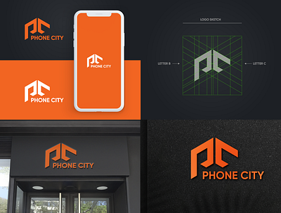 Phone City Logo Design Project branding company logo logo logo design logodesinger logoinspiration logotype smartphone tech logo template