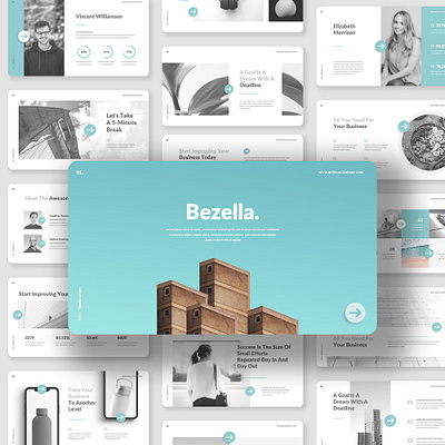 Bezella - Multipurpose Business Presentation Template business corporate design google slides template keynote template layout modern multipurpose powerpoint template presentation presentation template simple