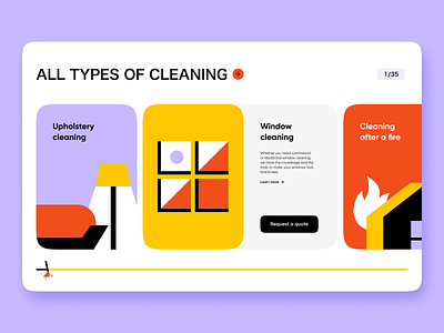 Landing | Cleaning Blog blog cleaning commercial cleaning design desire agency figma graphic design home page homepage landing landing page red site ui user interface violet web web site website yellow