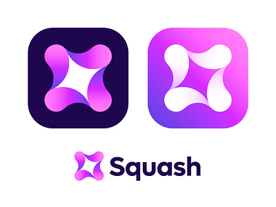 Squash app icon concept pt.4 app branding color compressing conversion drops editing icon logo photo splash
