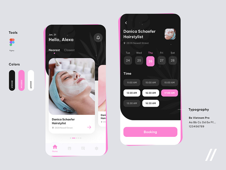 Beauty Salon Online Appointment App by Daria Kravets for Purrweb UI/UX
