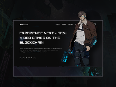 Blockchain Gaming Website Design 3d animation blockchain branding crypto dark theme design game illustration logo nft ui uiux ux web3
