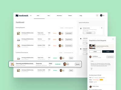NockNock Web App app booking design illustration property real estate rental web app web design website
