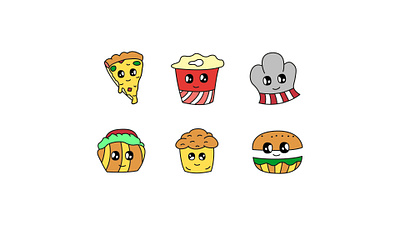 Custom Food Icons branding design graphic design icon illustration modern vector