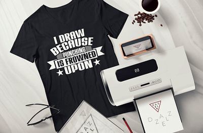 I draw because punching T-Shirt Design branding design graphic design illustration logo logo design t shirt t shirt design vector