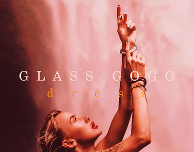 GLASS GOGO dresses banner design. bannerdesign branding graphic design