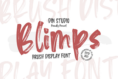 Blimps - Brush Display Font branding design fonts logo typeface typography