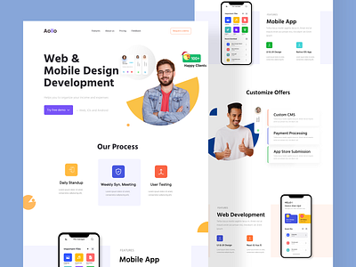 App landing Page Design 2021 trend 3d app app landing page clean design graphic design homepage design illustration landing page landingpage responsive template trendy design ui ui ux website