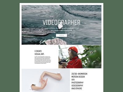 Videographer portfolio website branding design designer graphic design landing minimalism minimalistic photographer portfolio ui uiux ux video videographer webdesign webdeveloper website