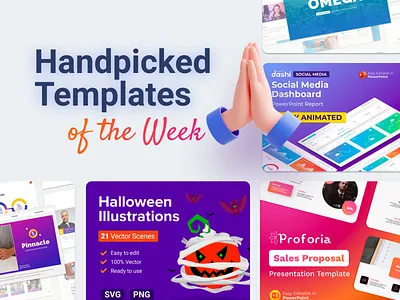 Our Handpicked Templates of the week 🔥 3d animation branding business creative design graphic design illustration infographic logo motion graphics powerpoint powerpoint template presentation ui
