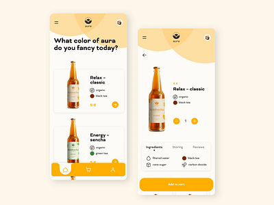 Aura – eCommerce app 2d brand design brand identity branding clean dailyui design e commerce geometric graphic design logo logo design minimal mobile motion graphics shop simple store thestoryis ui