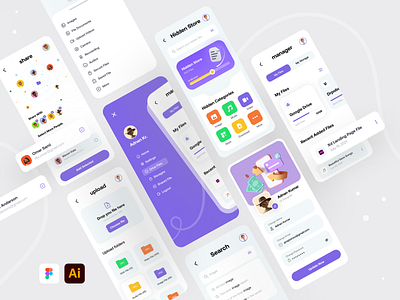 Propio || Storage Management App 2021 2021 design 2021 trend 2021 trends apps branding color creative design design illustration mobile mobile apps product design storage management ui ui design uiux user interface design ux web design