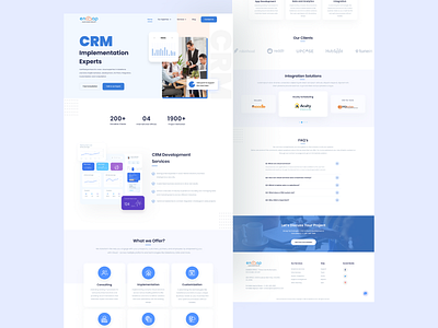 CRM Website Landing Page Design companylandingpage crmandingpage crmsystemwebsite crmwebsitedesign design landingpagedesign presentation design systemmanagementlandingpage ui ui design user experience user interface design websitedesign