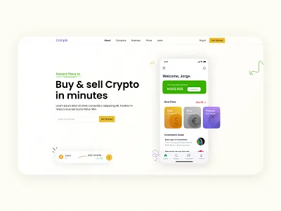 Coinpik - Easiest place to sell Crypto app branding crypto cryptocurrency currency design minimal ui uiux uiuxdesign ux web