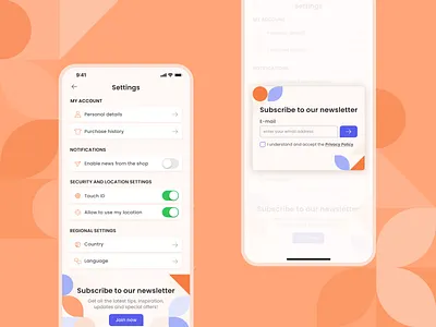 Daily UI 007 - Settings app design ui ux vector