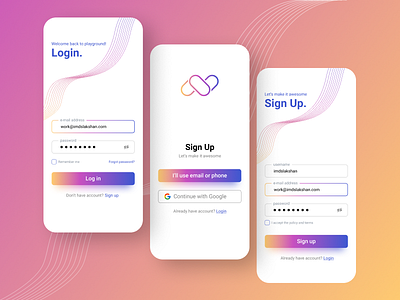 Sign up and Login Screen Concept | Figma app design design mobileappdesign ui uidesigner uiinspiration uiux userexperience userinterface ux uxdesigner