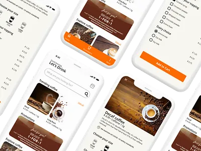 Coffee Shop Mobile App app design ui ux