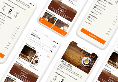 Coffee Shop Mobile App app design ui ux