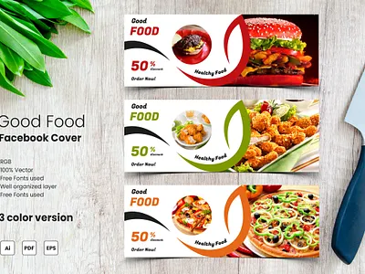 Good Food Facebook Cover modern