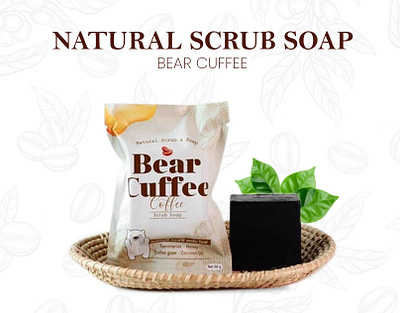 Natural Face Scrub Soap 3d animation branding graphic design logo motion graphics ui