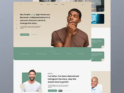 Spogtify Company Landing Page branding design graphic design landing page typography ui ux web design web profile