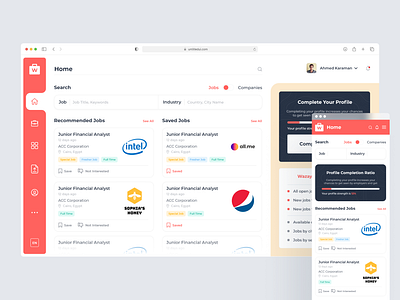 Online Recruitment platform app clean employee hiring job jobs light mobile modern product design recruiter recruiting ui ux web app