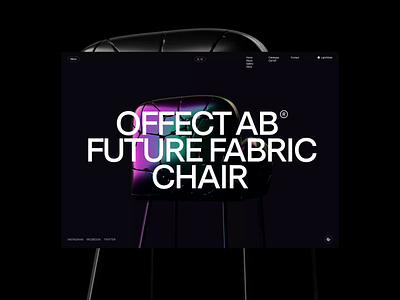 Future Chair || 3D, Motion Design & UI 3d 3d design animation artlebedev chair concept concept animation dark theme design figma loading motion motion graphics scroll ui uidesign uiux web concept webdesign website