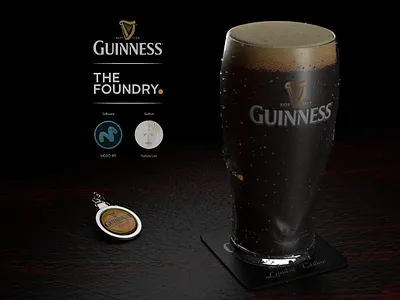 Guiness tribute 3d graphics branding 3dmodel graphic design modelling rendering