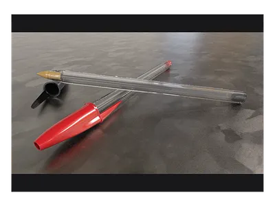 BIC pen tribute 3d 3d graphics branding graphic design modelling rendering