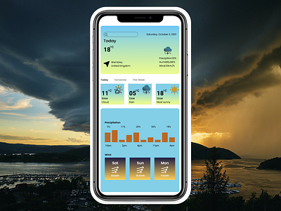 Weather 37 color dailyui design typography ui ux weather