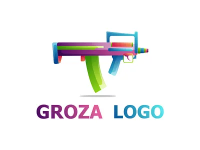 Groza Logo Colorful color colorful design esport fps game gradient groza illustration logo simple vector war weapon